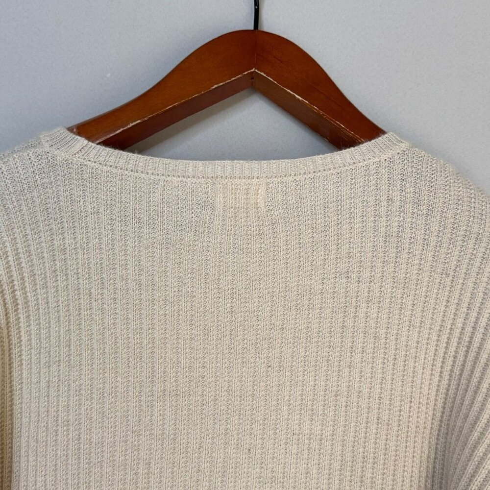 Nation LTD Jude Cream Baby Alpaca Blend Bell Cuff Sleeve Oversized Sweater Small - Picture 6 of 12